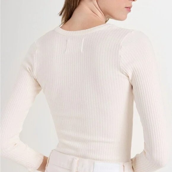 Citizens of Humanity Aideen Henley Top in Cream Size Small NWOT - Picture 2 of 8